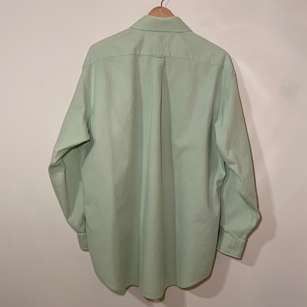 Tommy Hilfiger Mens Long Sleeve Light Green Shirt, Size XL - Picture 7 of 14
